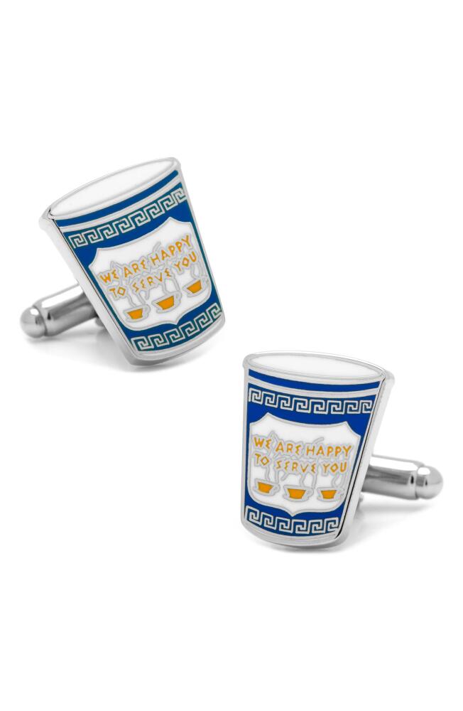 Cufflinks, Inc. Greek Coffee Cup Cuff Links in Blue Cover