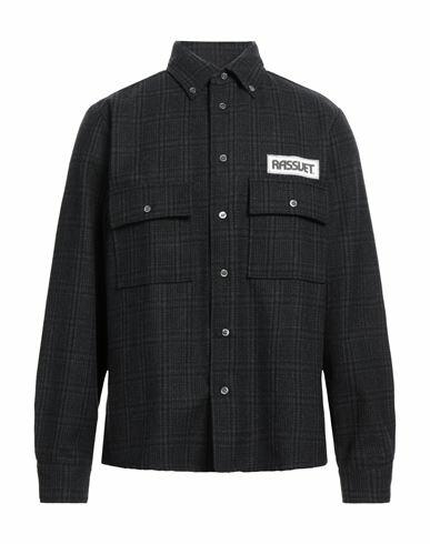 Rassvet Man Shirt Navy blue Wool, Polyester Cover