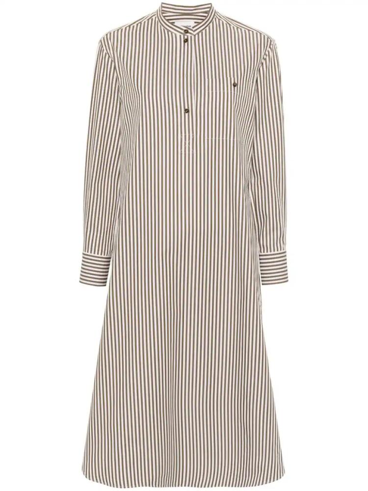 Claudie Pierlot striped band-collar midi dress - Brown Cover