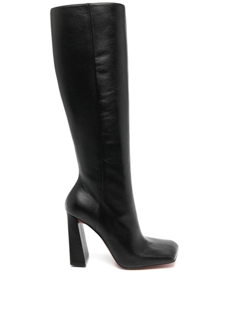 Amina Muaddi Marine 95mm knee-length boots - Black Cover