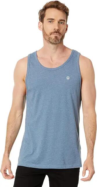 Volcom Solid Heather Tank (Stormy Blue) Men's Clothing Cover