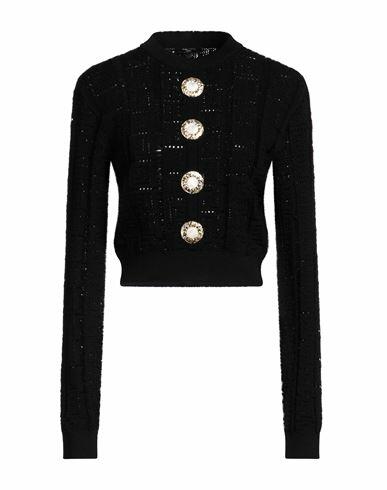 Balmain Woman Sweater Black Viscose, Polyester, Polyamide, Elastane Cover