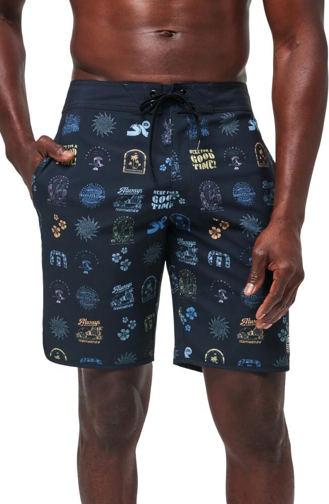 TravisMathew Longboarders Swim Trunks in Black Cover