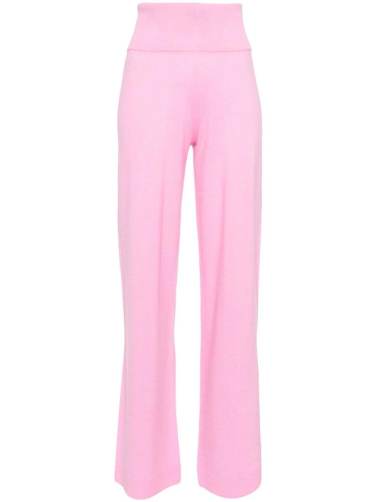 Allude straight-leg knitted trousers - Pink Cover