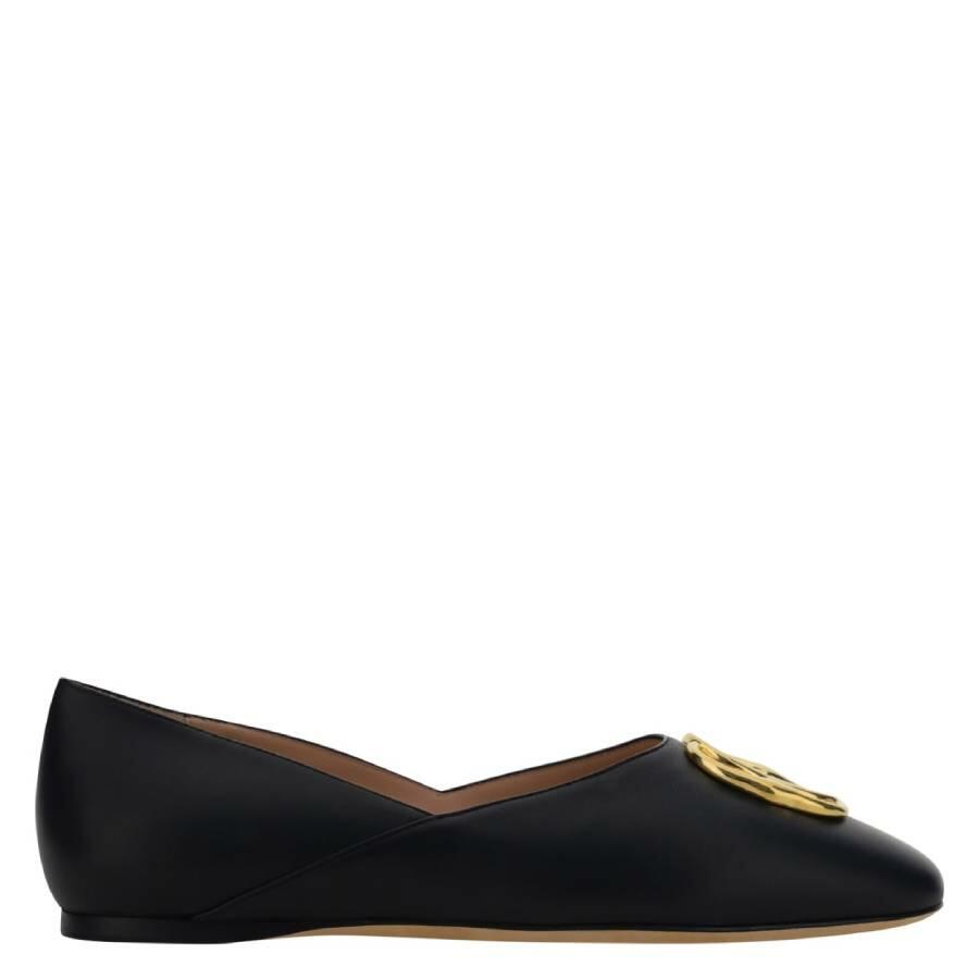 Bally Black Gerry Leather Ballet Flats Cover