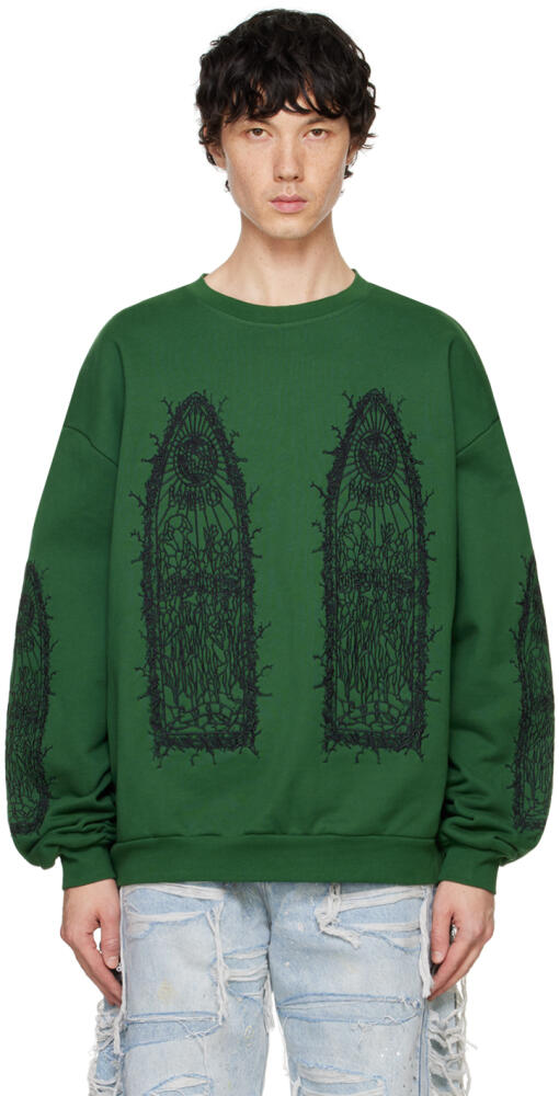 Who Decides War Green Thorned Sweatshirt Cover