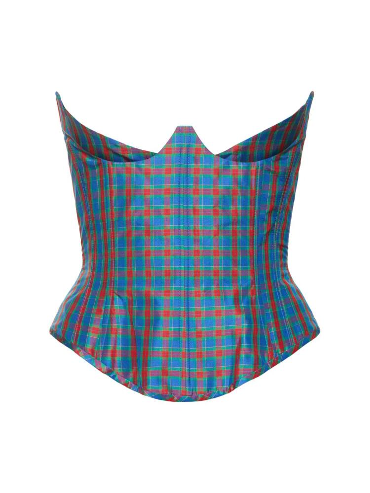 VIVIENNE WESTWOOD Bella Checked Taffeta Strapless Corset Cover