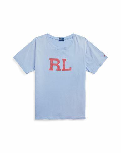 Polo Ralph Lauren Woman T-shirt Light blue Cotton Cover