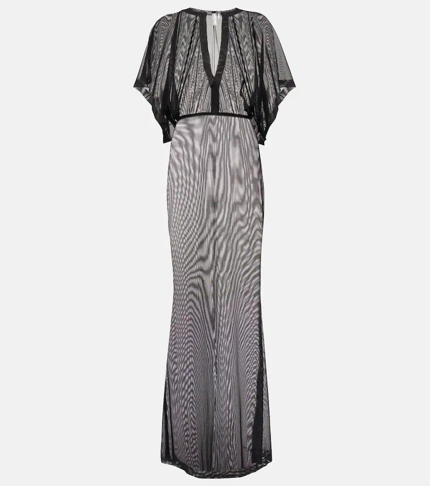 Norma Kamali Obie semi-sheer maxi dress Cover