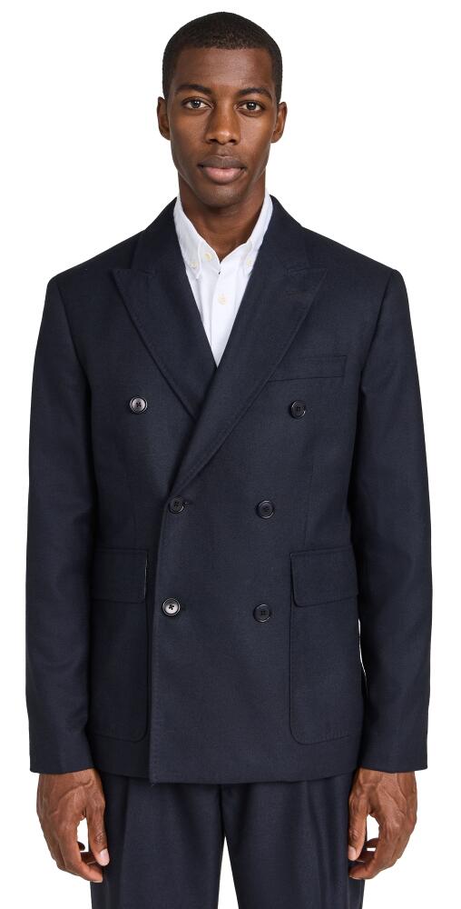 Alex Mill Double Breasted Blazer In Wool Flannel Navy Cover