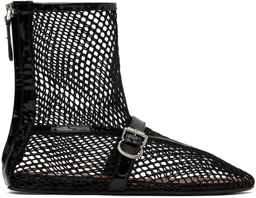 ALAÏA Black Fishnet High Boots Cover