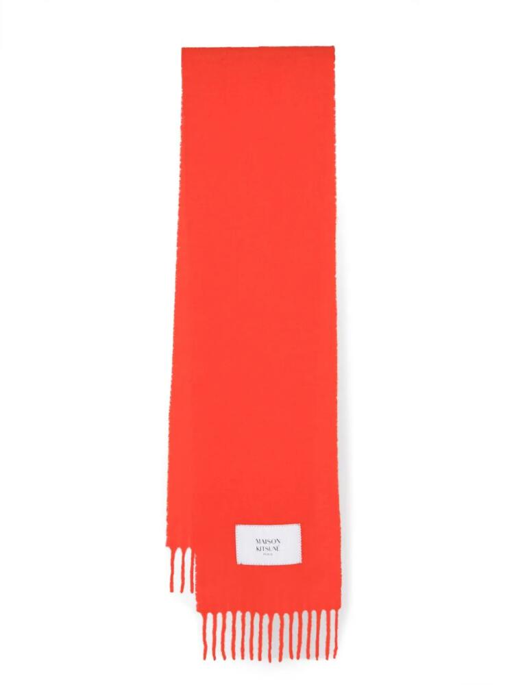 Maison Kitsuné fringed scarf - Red Cover