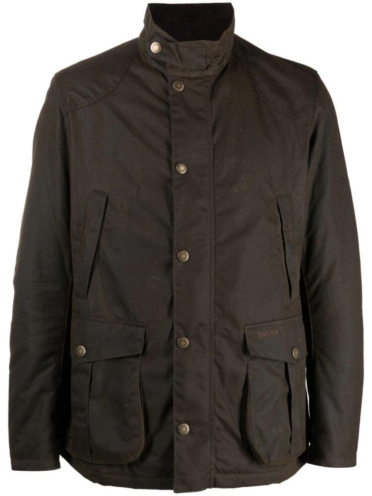 Barbour press-stud cotton jacket - Green Cover