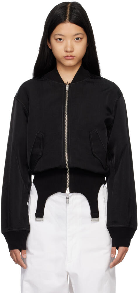 Dion Lee Black Convertible Rib Reversible Bomber Jacket Cover