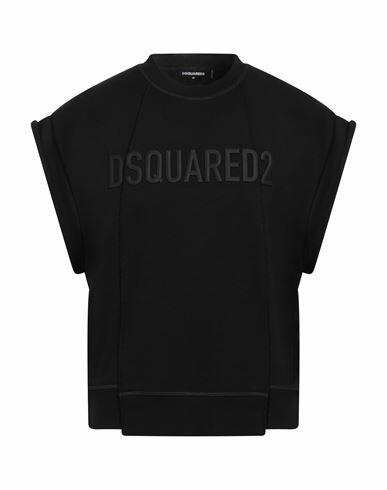 Dsquared2 Man Sweatshirt Black Cotton, Elastane Cover