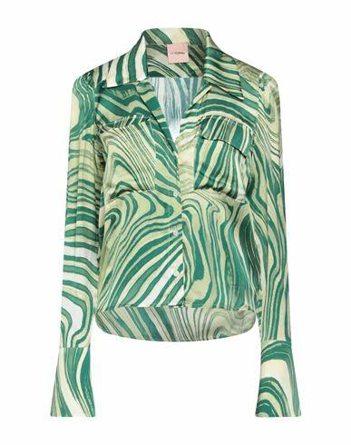 La Semaine Paris Woman Shirt Green Viscose Cover