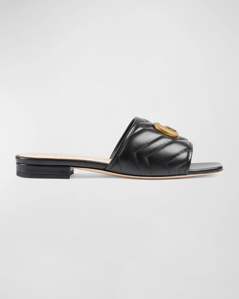 Gucci Jolie Quilted Medallion Slide Sandals Cover