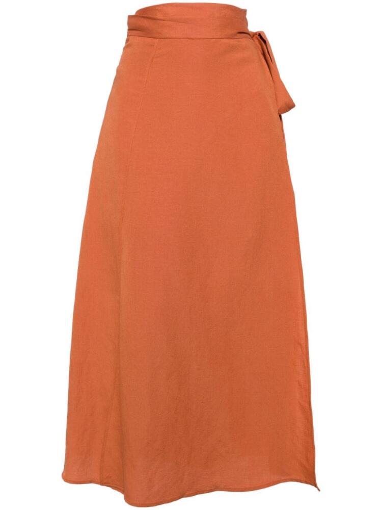 VOZ high-waisted wrap maxi skirt - Orange Cover