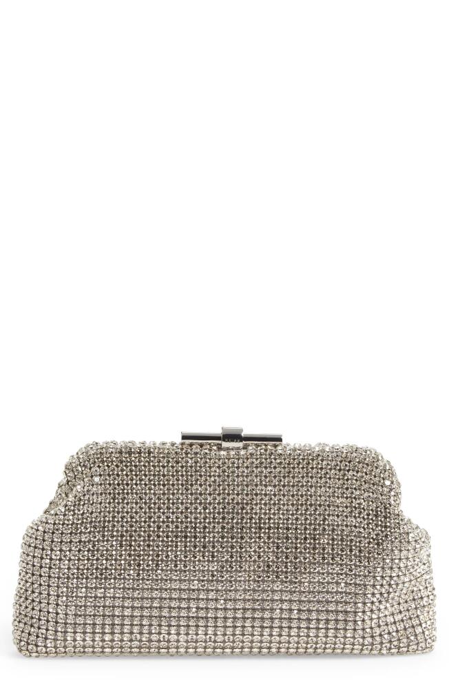 Reiss Adaline Crystal Embellished Clutch in Silver Cover