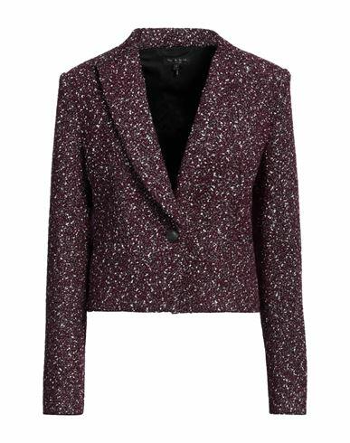 Rag & Bone Woman Blazer Deep purple Wool, Polyester, Acrylic, Nylon Cover