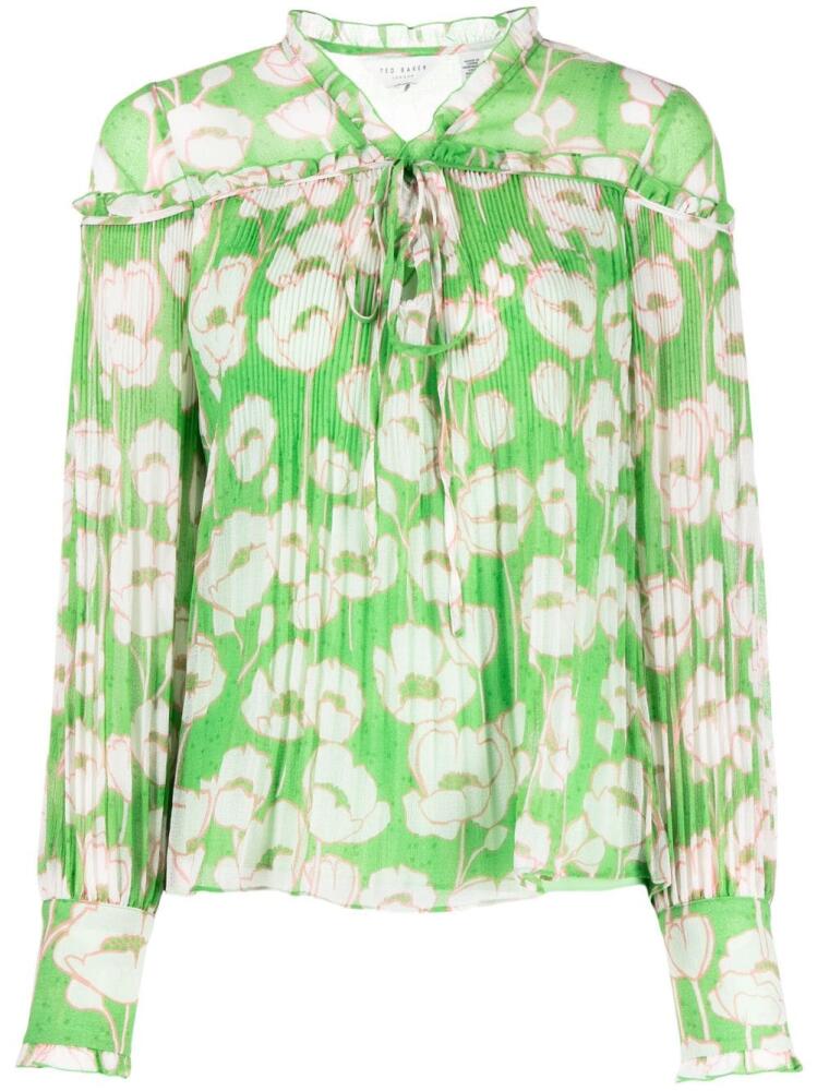 Ted Baker Ellerie floral-print blouse - Green Cover