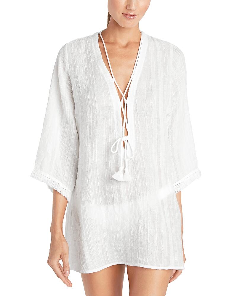 Robin Piccone Natalie Front Tie Tunic Swim Cover-Up Cover