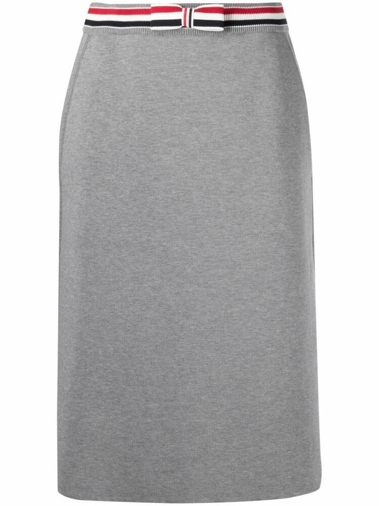 Thom Browne RWB waistband midi skirt - Grey Cover