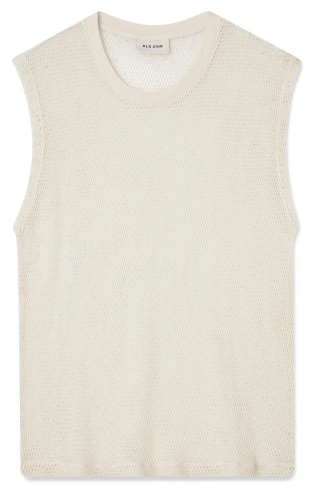 BLK DNM Organic Cotton Mesh Tank in White Mesh Cover