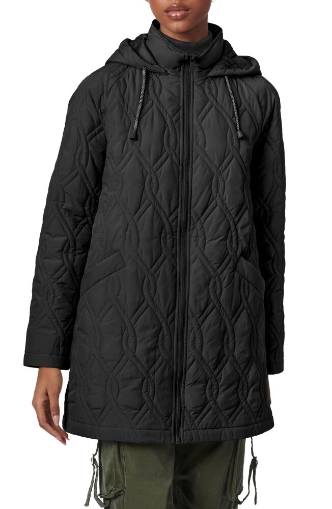 Bernardo Arboretum Onion Quilted Hooded Jacket in Black Cover