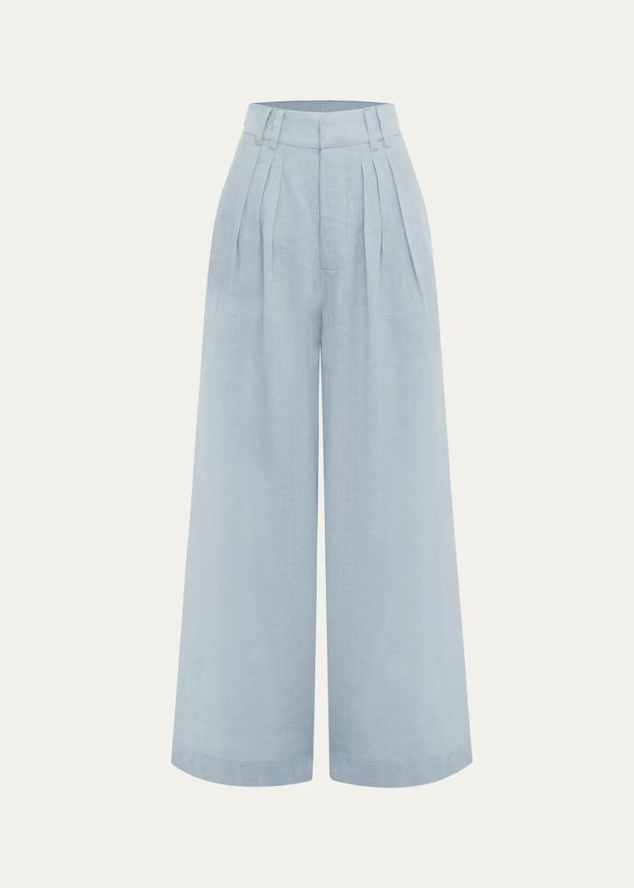 Posse Parker Wide-Leg Linen Trousers Cover