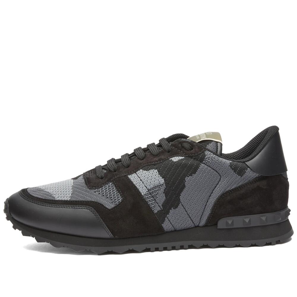 Valentino Men's Rockrunner Sneakers in Black/Stone Cover