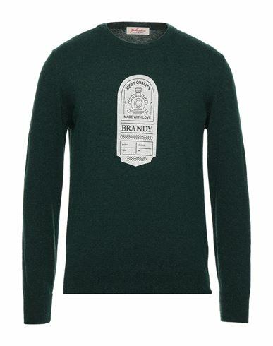 Gabardine Man Sweater Dark green Wool, Viscose, Nylon, Cashmere Cover