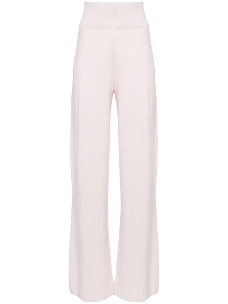 Allude knitted straight-leg trousers - Pink Cover