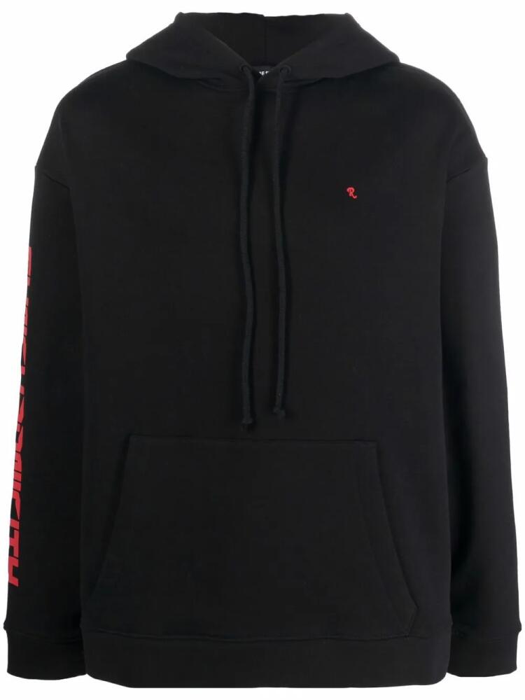 Raf Simons synchronicity print hoodie - Black Cover