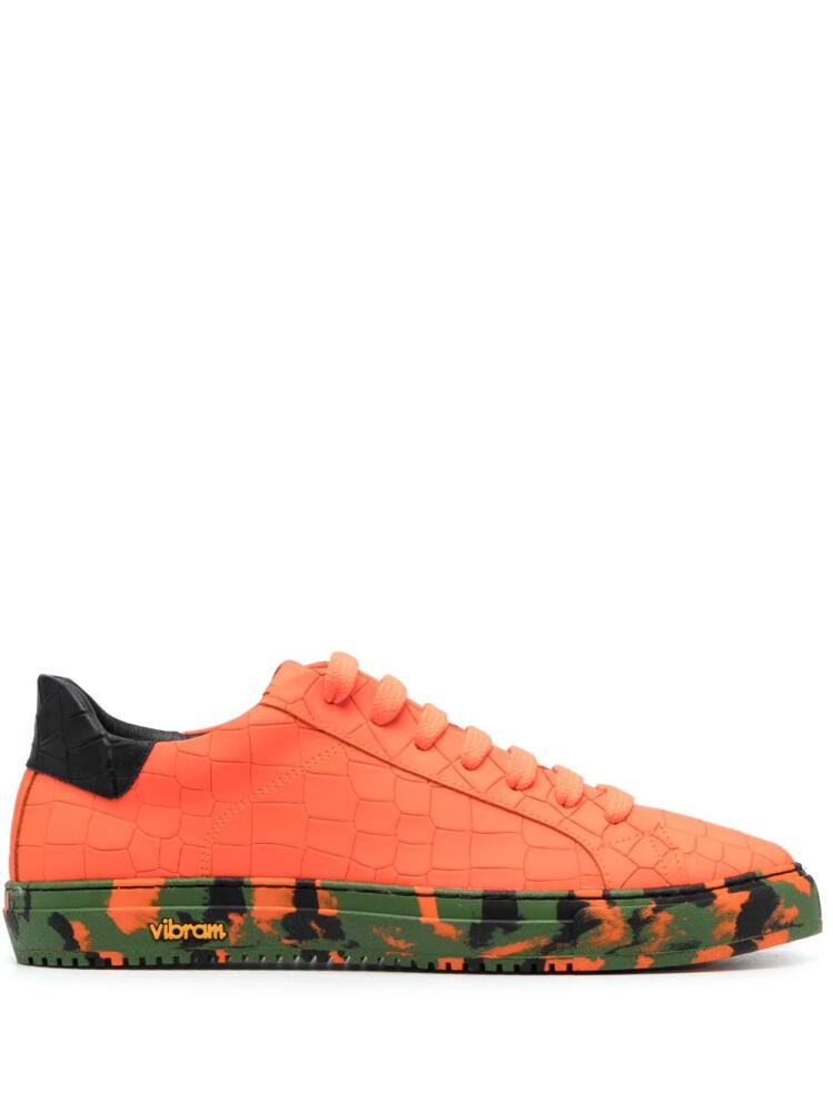 Hide&Jack embossed crocodile effect leather sneakers - Orange Cover