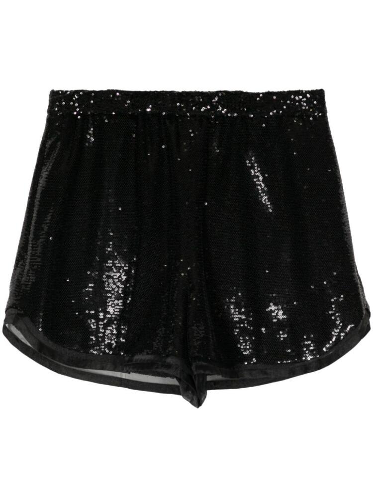 Juun.J sequinned mini shorts - Black Cover