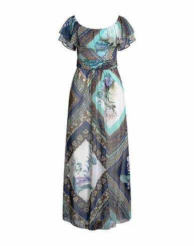 Rinascimento Woman Maxi dress Blue Polyester Cover