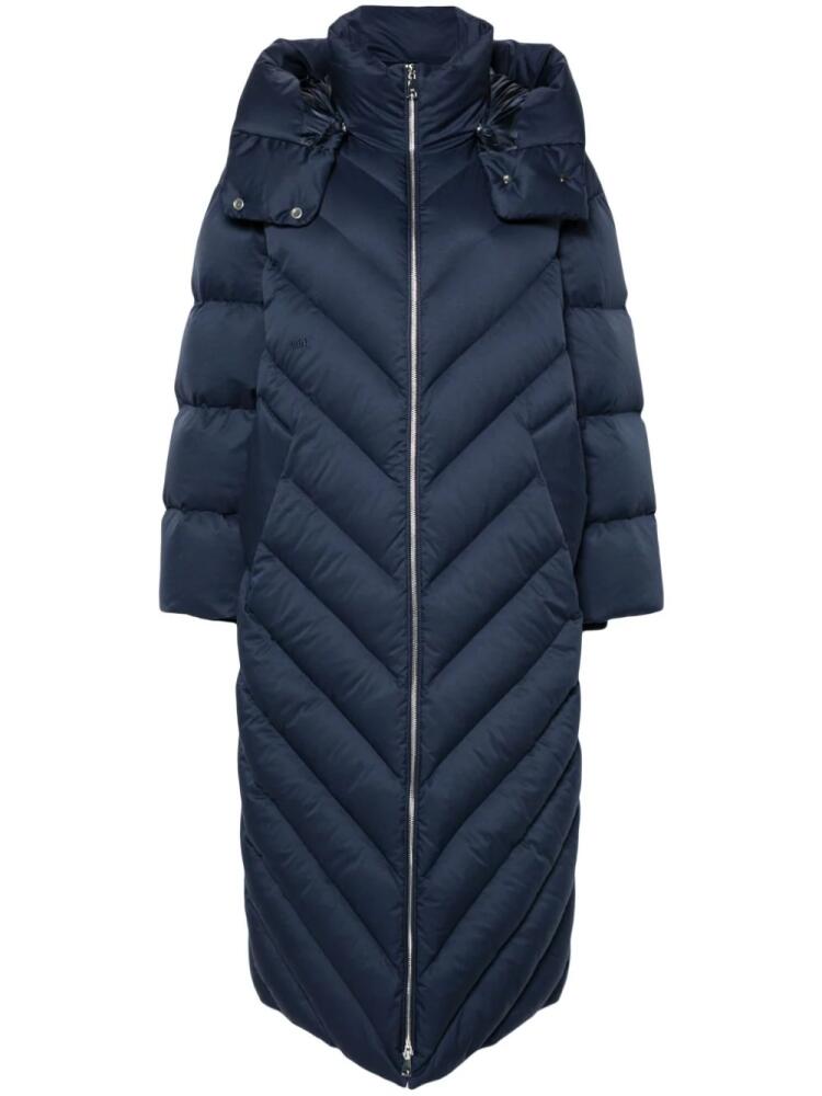 Add quilted puffer coat - Blue Cover