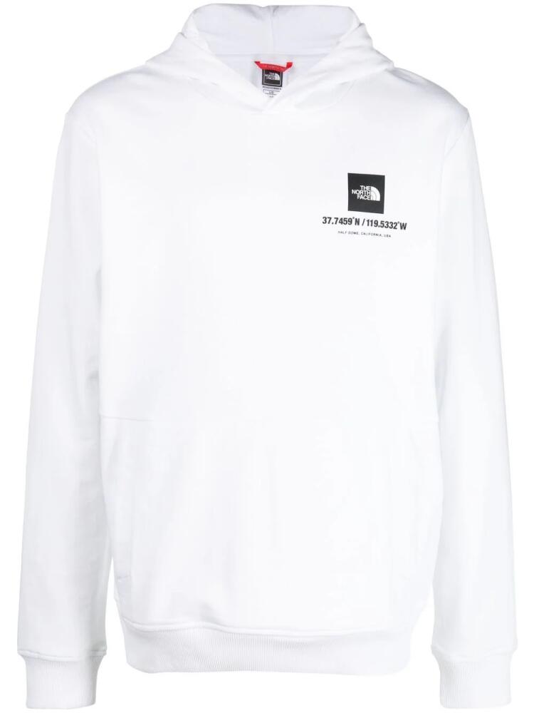 The North Face logo-print cotton hoodie - White Cover