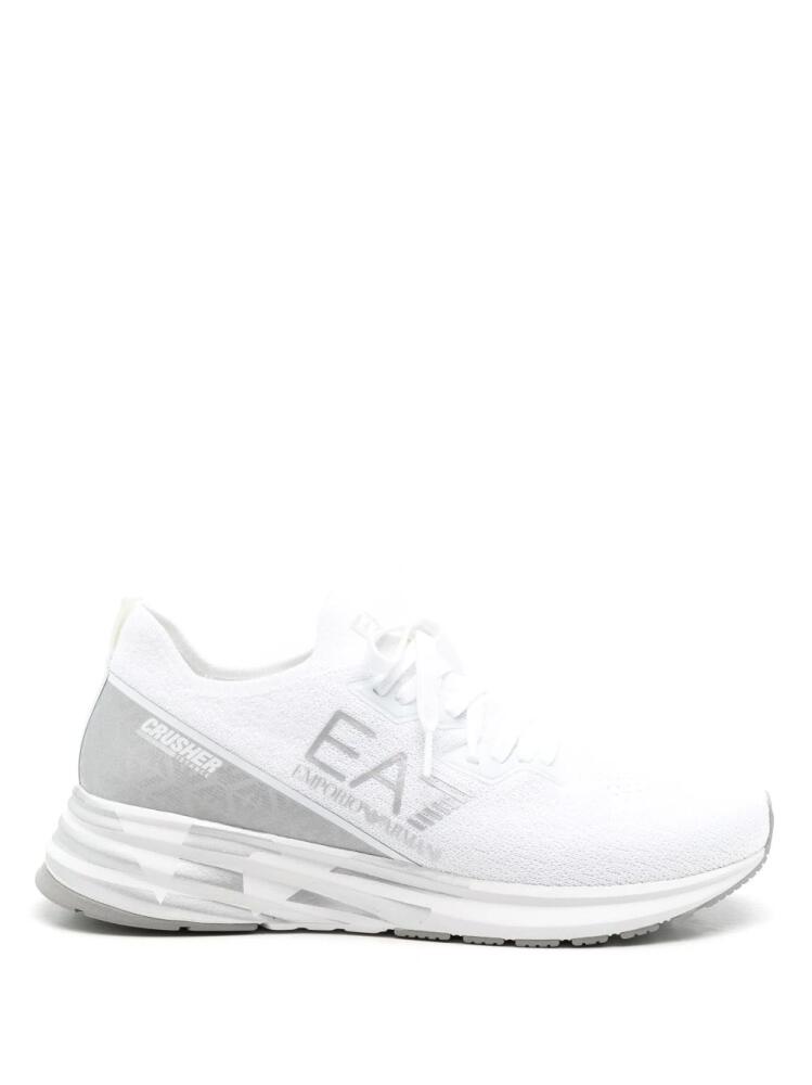 Ea7 Emporio Armani logo-print low-top sneakers - White Cover