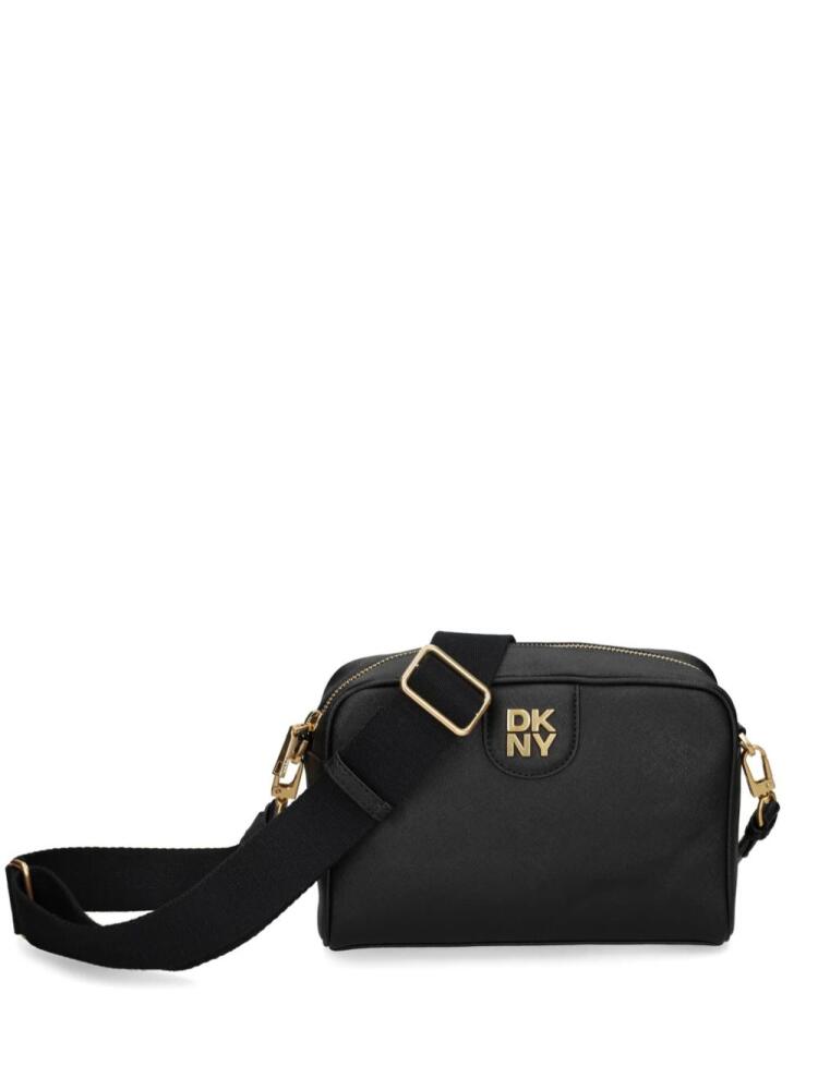 DKNY logo-plaque cross body bag - Black Cover