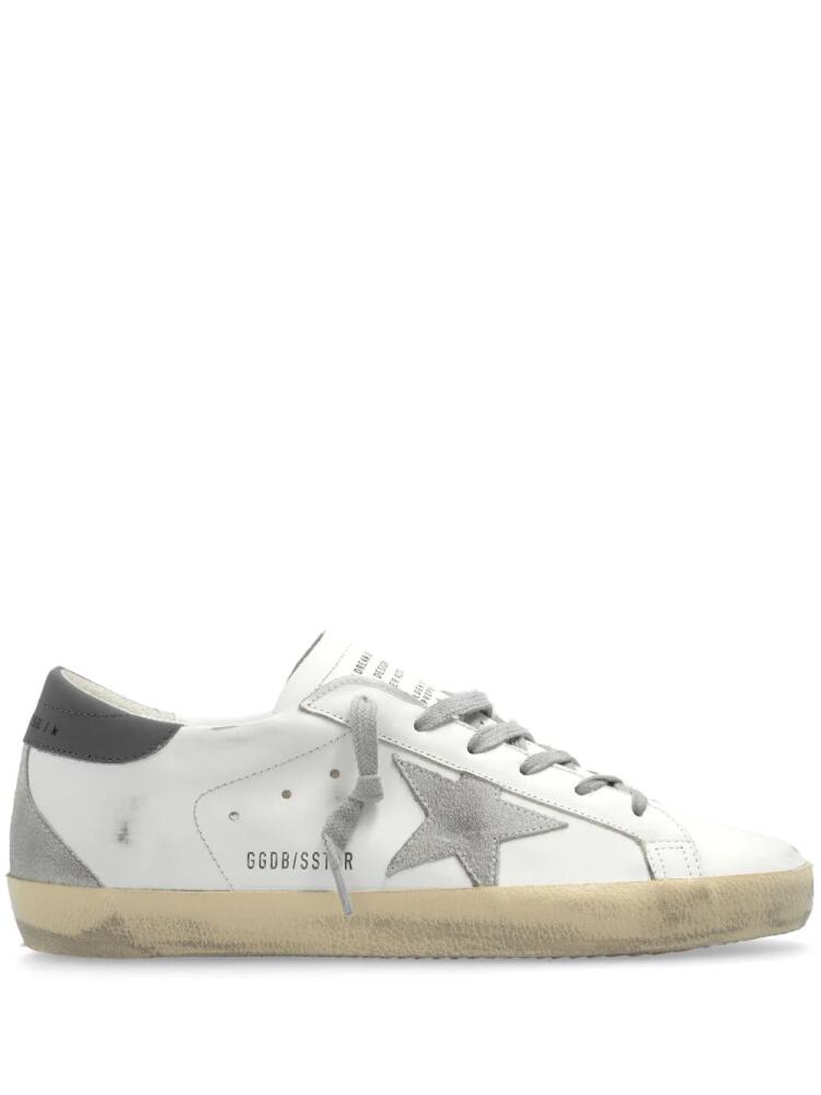 Golden Goose Super-star distressed leather sneakers - White Cover