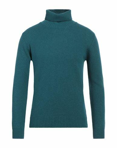 Retois Man Turtleneck Emerald green Merino Wool Cover