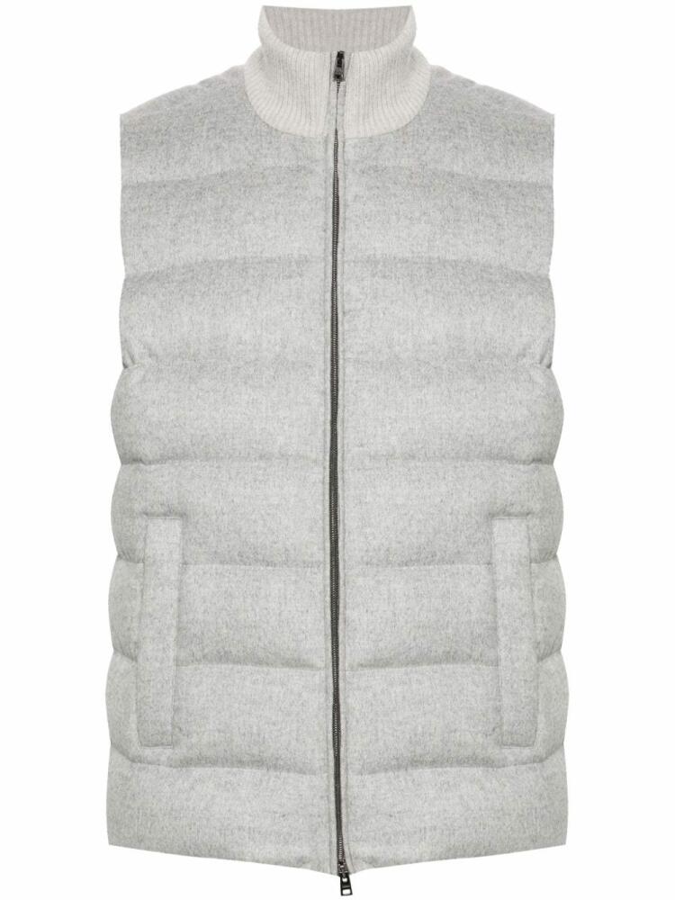 Herno mélange-effect gilet - Grey Cover