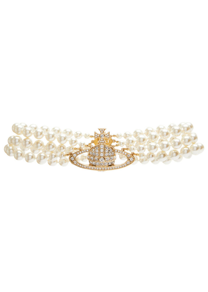 Vivienne Westwood Orb-embellished Swarovski Pearl Choker - Gold - Cover