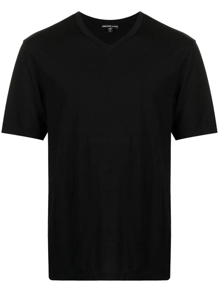 James Perse Lotus V-neck T-shirt - Black Cover