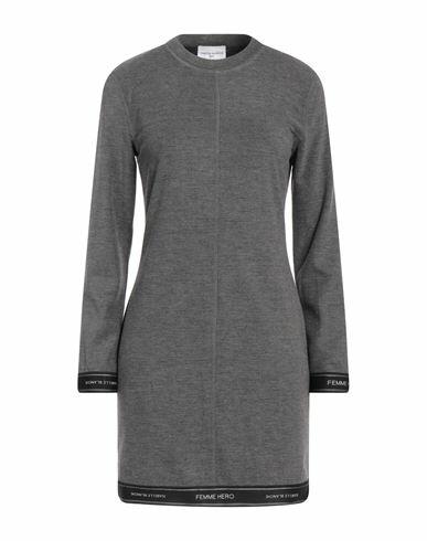 Isabelle Blanche Paris Woman Mini dress Grey Polyester, Viscose, Elastane Cover