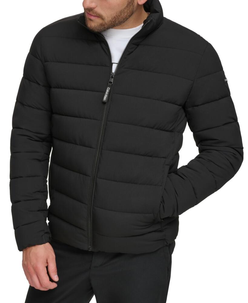 Calvin Klein Men's Quilted Infinite Stretch Water-Resistant Puffer Jacket - Ebony Cover