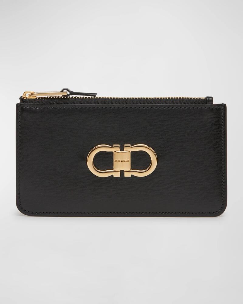 Ferragamo Leather Zip Wallet Cover