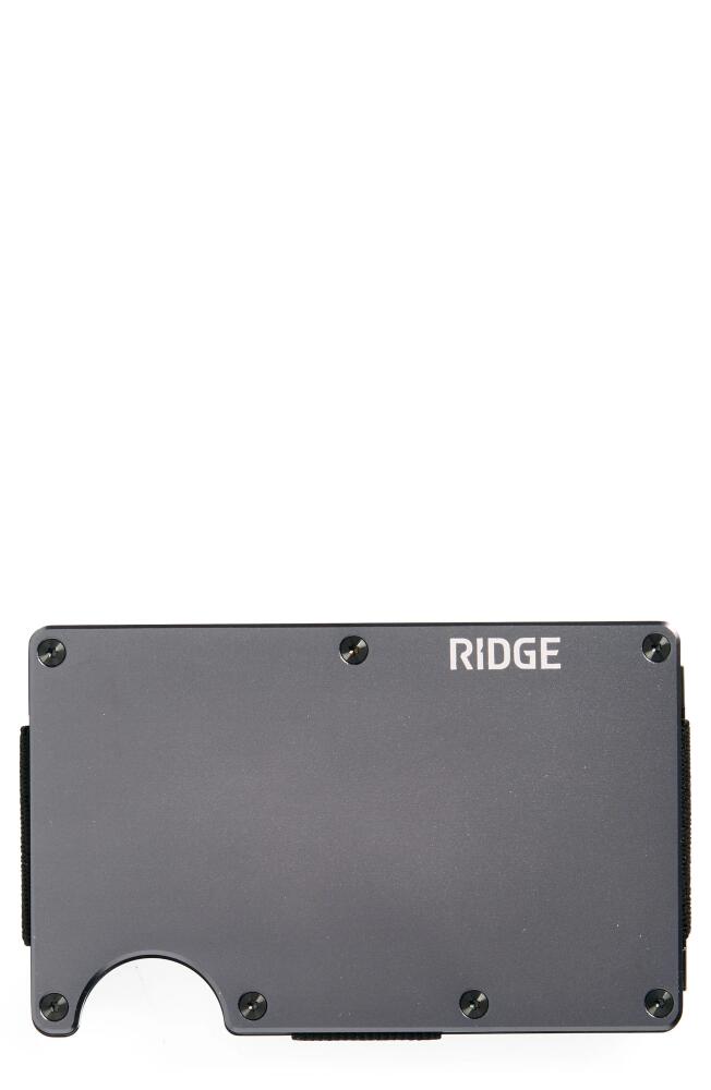 the Ridge RFID-Blocking Aluminum Money Clip Wallet in Gunmetal Cover